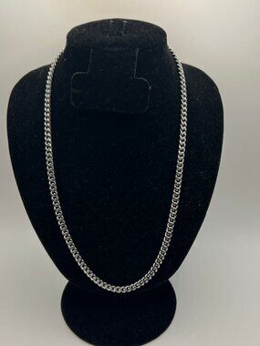 Mens Real Silver Cuban Chain 5mm 26 Inch Plated Miami Layering Solid Long